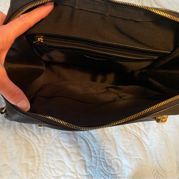 Zac Posen Eartha Double Handle Satchel Luxury Black Purse Full Size - Picture 10 of 16